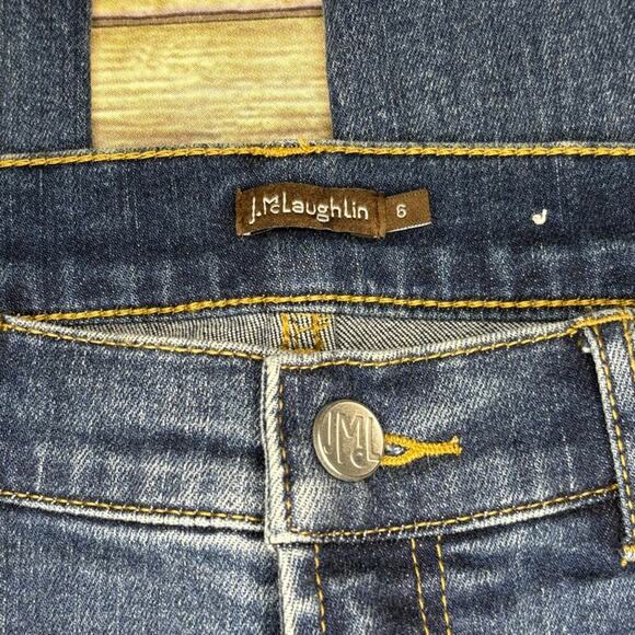 J. McLaughlin Skinny Straight Leg Medium Wash Jeans Womens Sz 6 - Picture 6 of 9